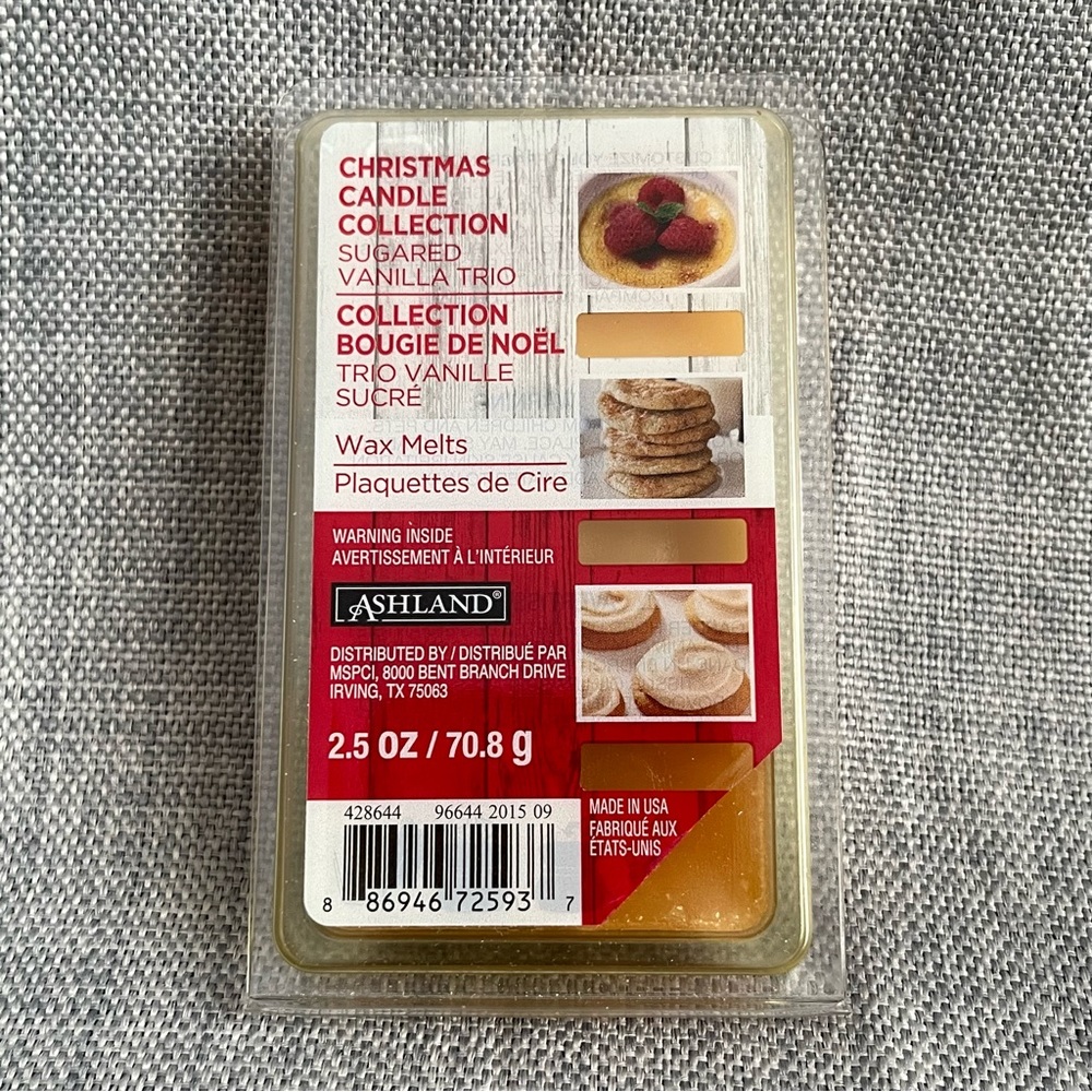 Ashland Christmas Collection Sugared Vanilla Trio Scented Wax Melts Refill Cubes